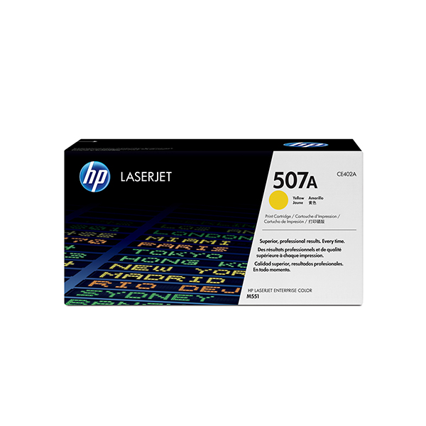 HP 507A LaserJet 黃色原廠碳粉匣(CE402A)