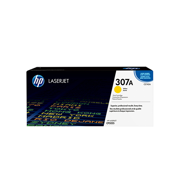 HP 307A LaserJet 黃色原廠碳粉匣(CE742A)