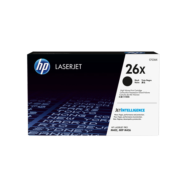 HP 26X LaserJet 高列印量黑色原廠碳粉匣(CF226X)