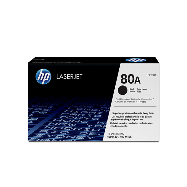 HP 80A LaserJet 黑色原廠碳粉匣(CF280A)