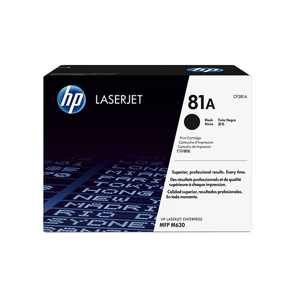 HP 81A LaserJet 黑色原廠碳粉匣(CF281A)