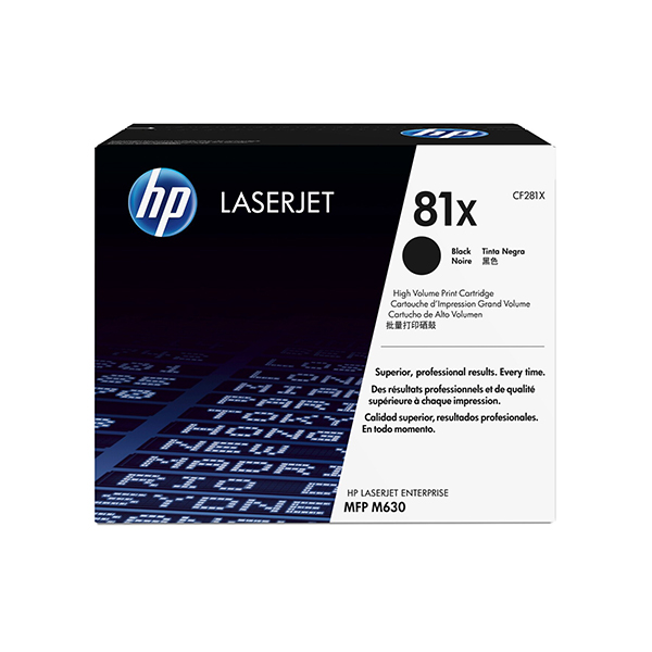 HP 81X LaserJet 高列印量黑色原廠碳粉匣(CF281X)