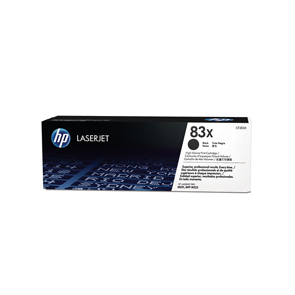 HP 83X LaserJet 高列印量黑色原廠碳粉匣(CF283X)