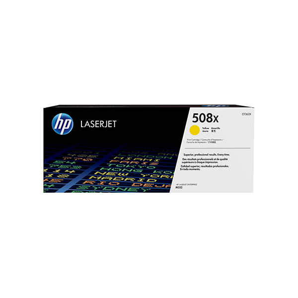 HP 508X LaserJet 高列印量黃色原廠碳粉匣(CF362X)