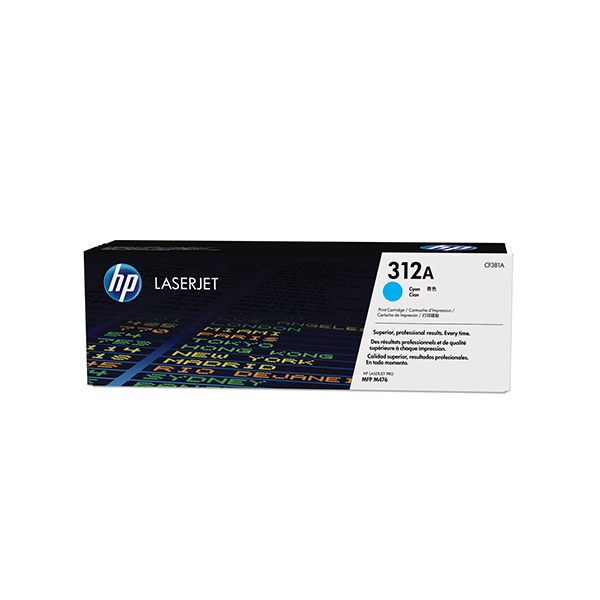 HP 312A LaserJet 青綠色原廠碳粉匣(CF381A)