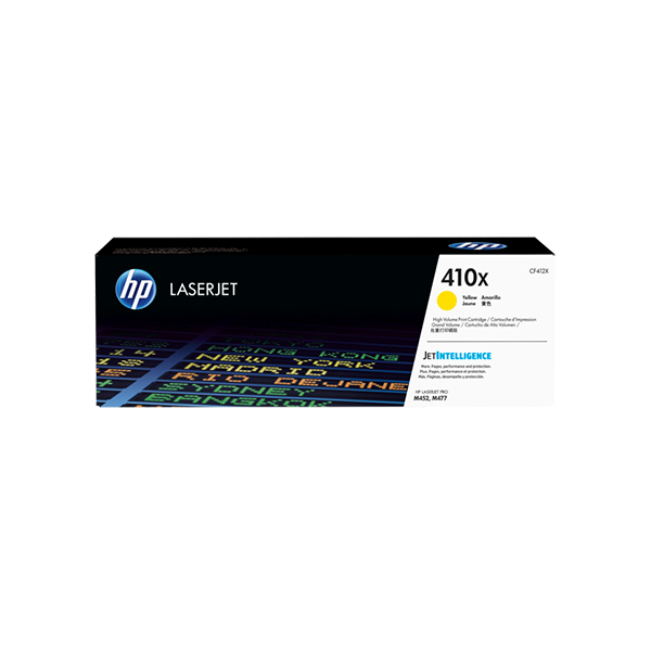 HP 410X LaserJet 高印量黃色原廠碳粉匣(CF412X)