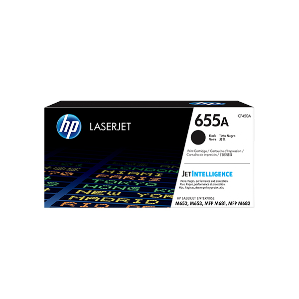 HP 655A LaserJet 黑色原廠碳粉匣(CF450A)