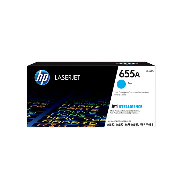 HP 655A LaserJet 青色原廠碳粉匣(CF451A)