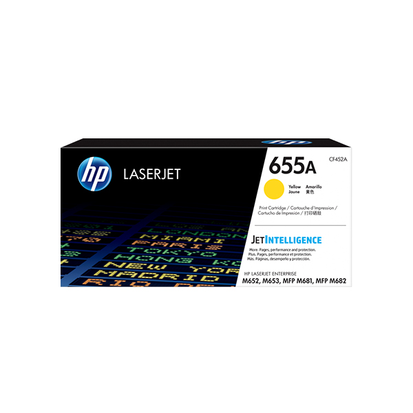 HP 655A LaserJet 黃色原廠碳粉匣(CF452A)