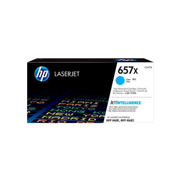 HP 657X LaserJet 高列印量青色原廠碳粉匣(CF471X)