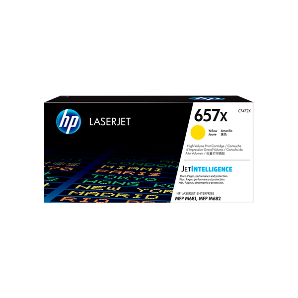 HP 657X LaserJet 高列印量黃色原廠碳粉匣(CF472X)