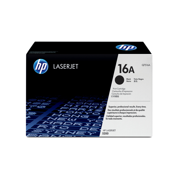 HP 16A 黑色原廠 LaserJet 碳粉匣 (Q7516A)
