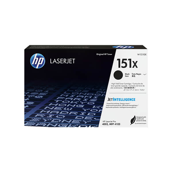 HP 151X LaserJet 高列印量 黑色原廠碳粉匣 (W1510X),黑色原廠碳粉匣,高印量,W1510X,151X,4003dw/4103fdw適用