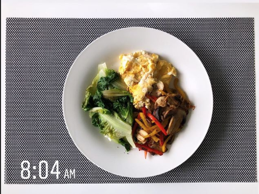 健康早餐甩油 炒青菜+蛋