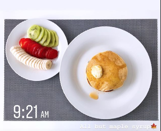 健康早餐甩油 手工鬆餅+水果