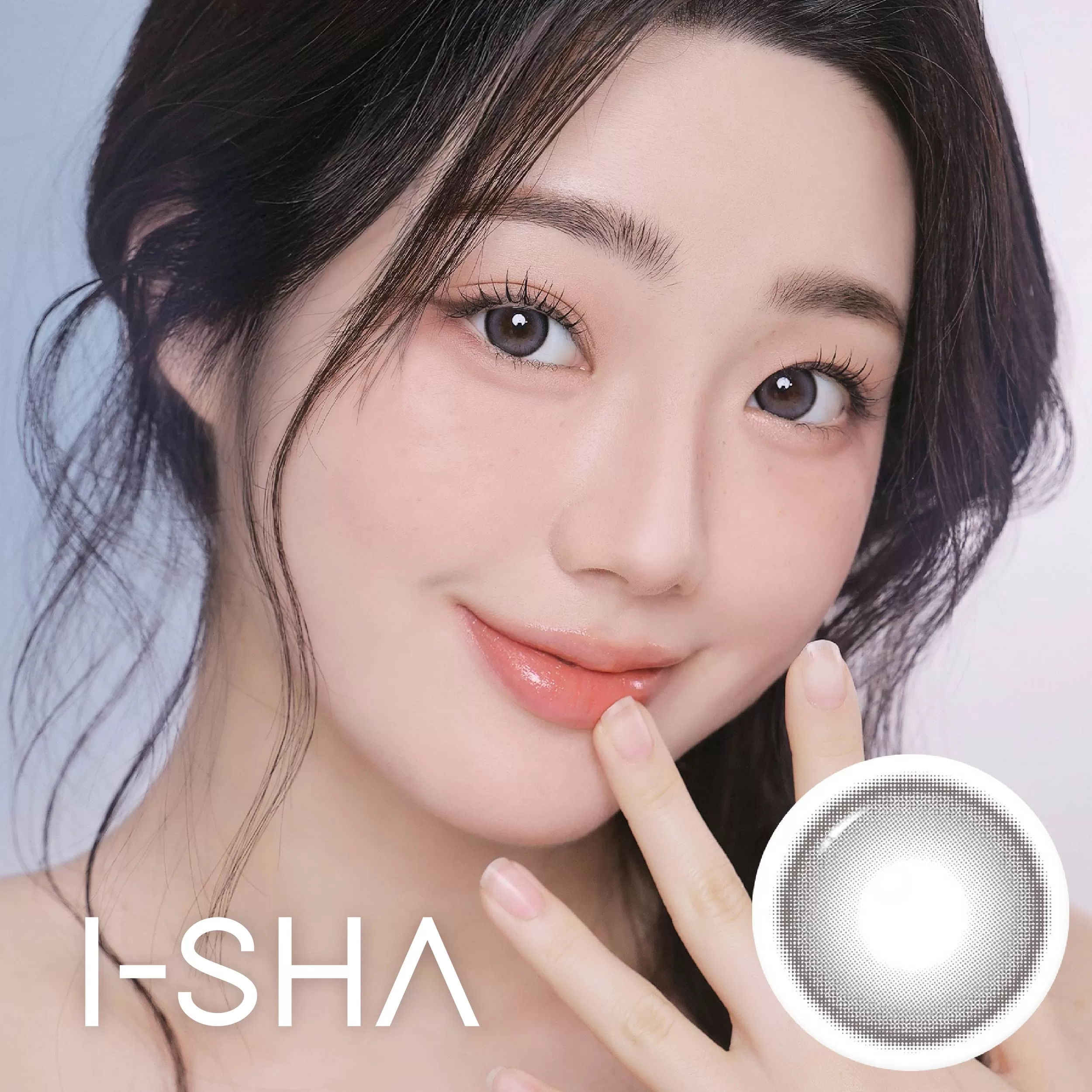 I-SHA 愛依莎 Oriana Mune Series 彩色月拋1片裝-Gray 沐恩灰