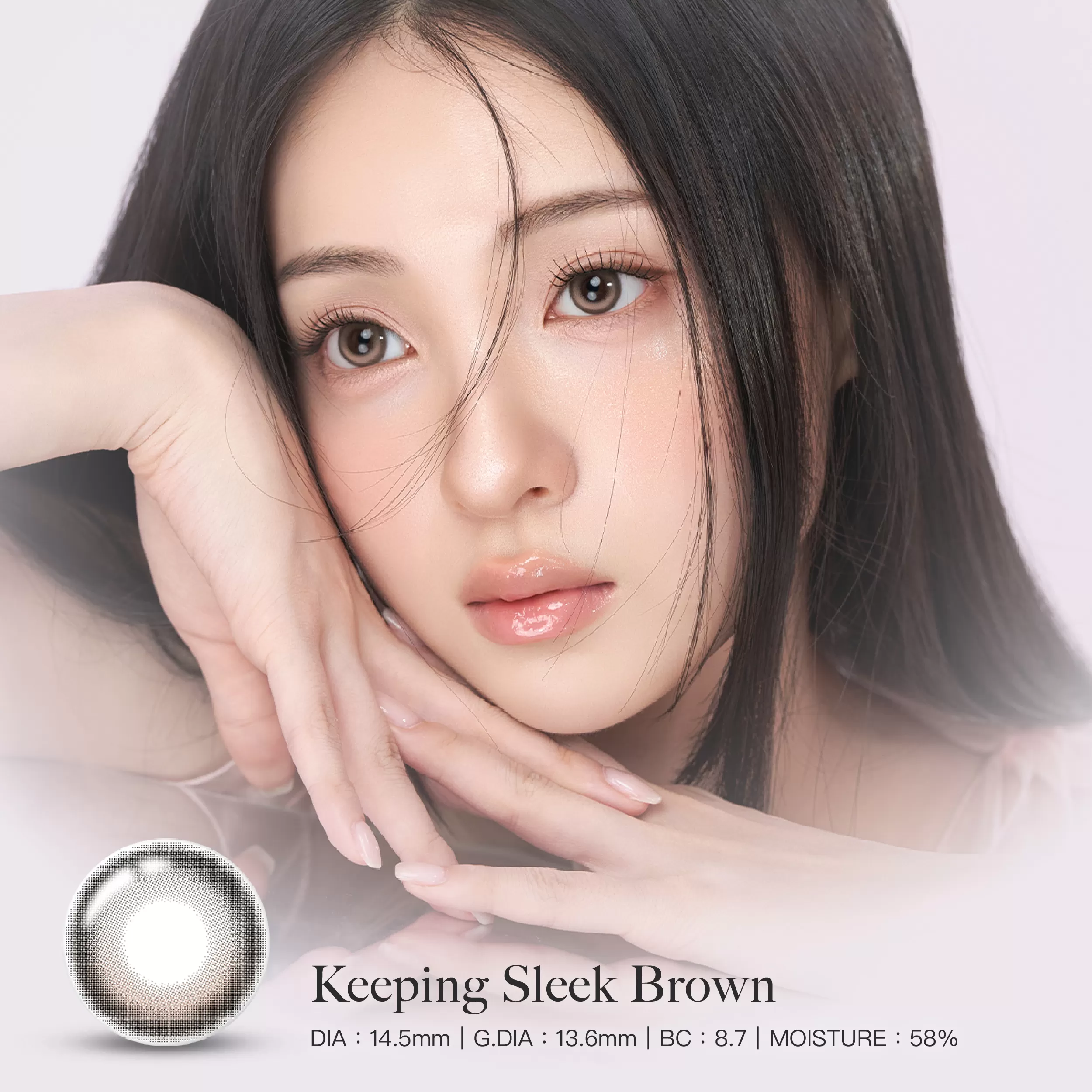oddIs Keeping Series彩色日拋10片裝-Keeping Sleek Brown 透光棕