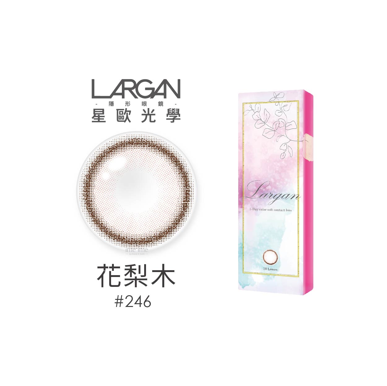 LARGAN星歐香氛系列彩色日拋10片裝-花梨木粉