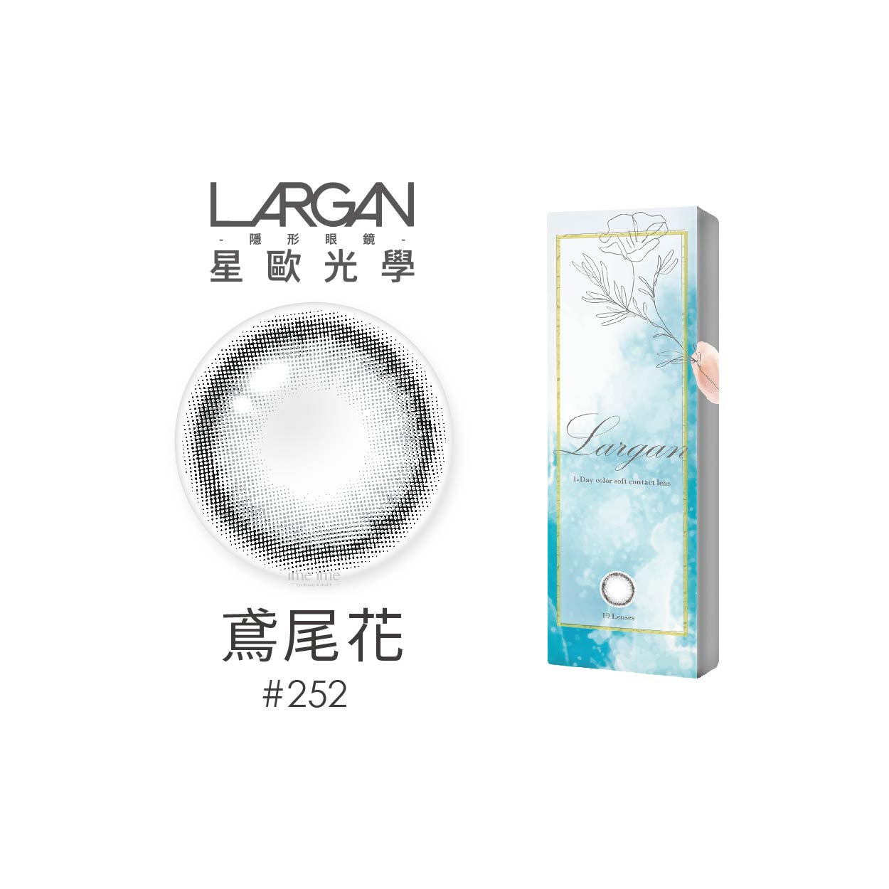 LARGAN星歐香氛系列彩色日拋10片裝-鳶尾花灰