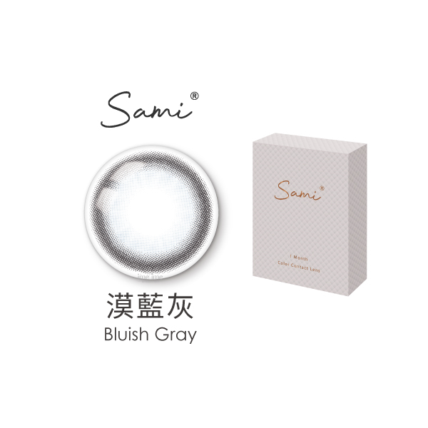 Sami佐美彩色月拋1片裝Bluish Gray漠藍灰
