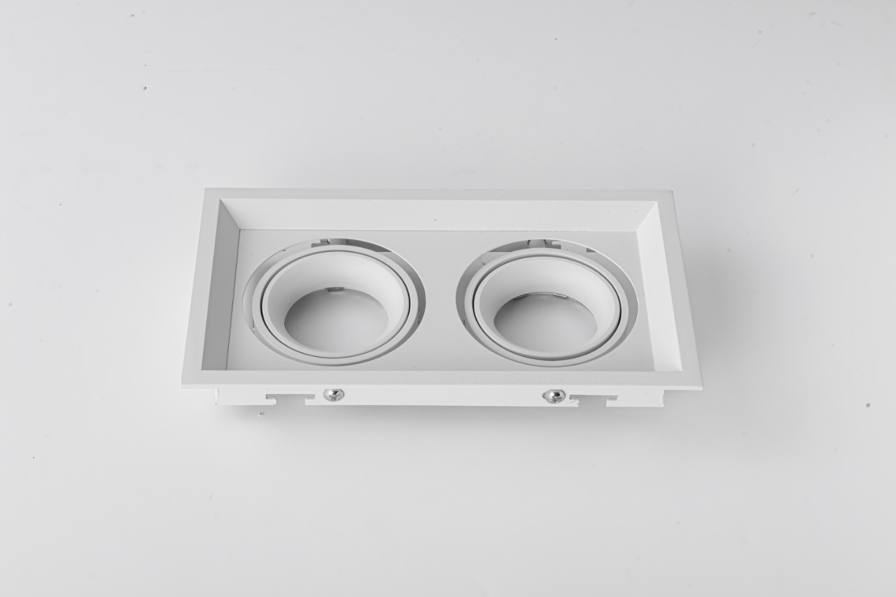 後置式雙孔盒燈面環白殼