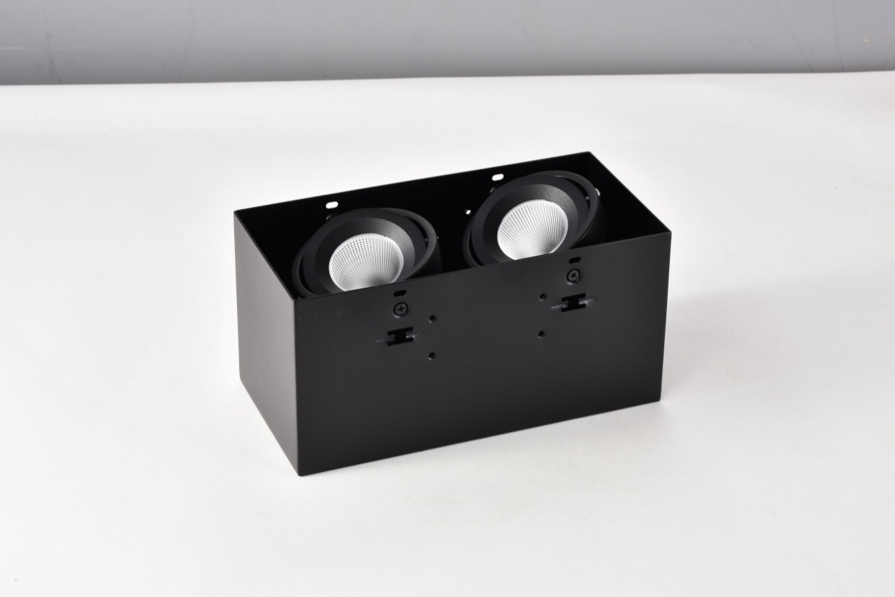 LED 15W AR80 壓鑄模組砂黑1*2無邊盒燈