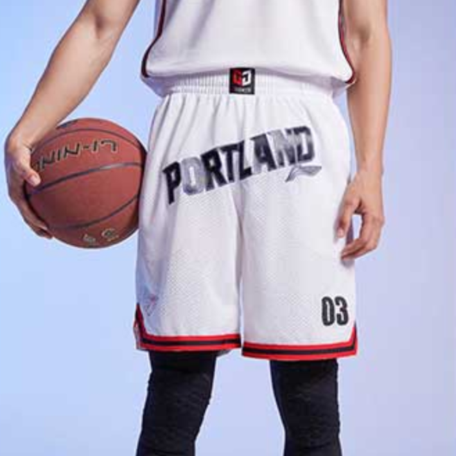 C.J. McCollum-1系列男子籃球比賽短褲 - 標準白