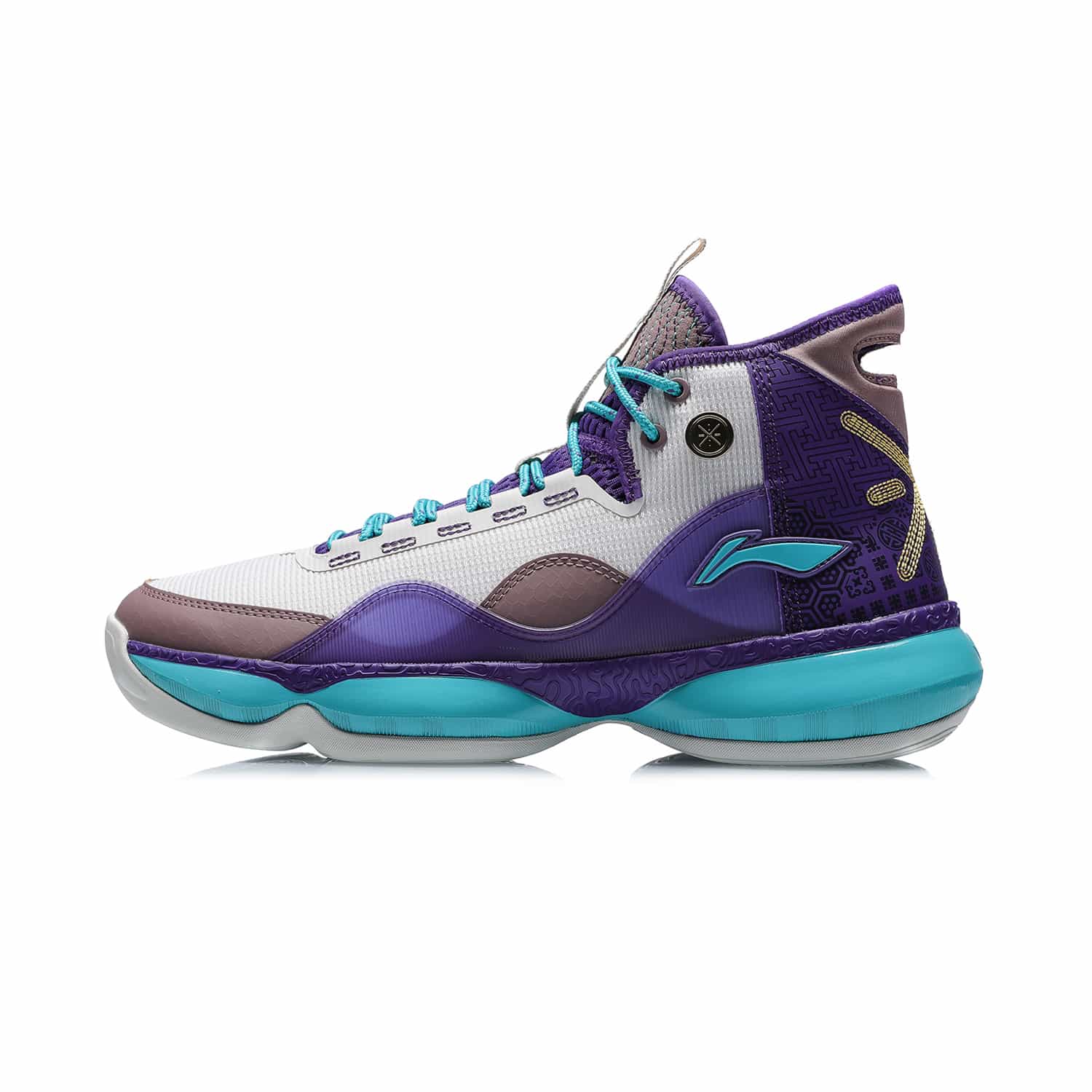 韋德影2代 高筒實戰籃球鞋 - 珍珠白/龍膽紫