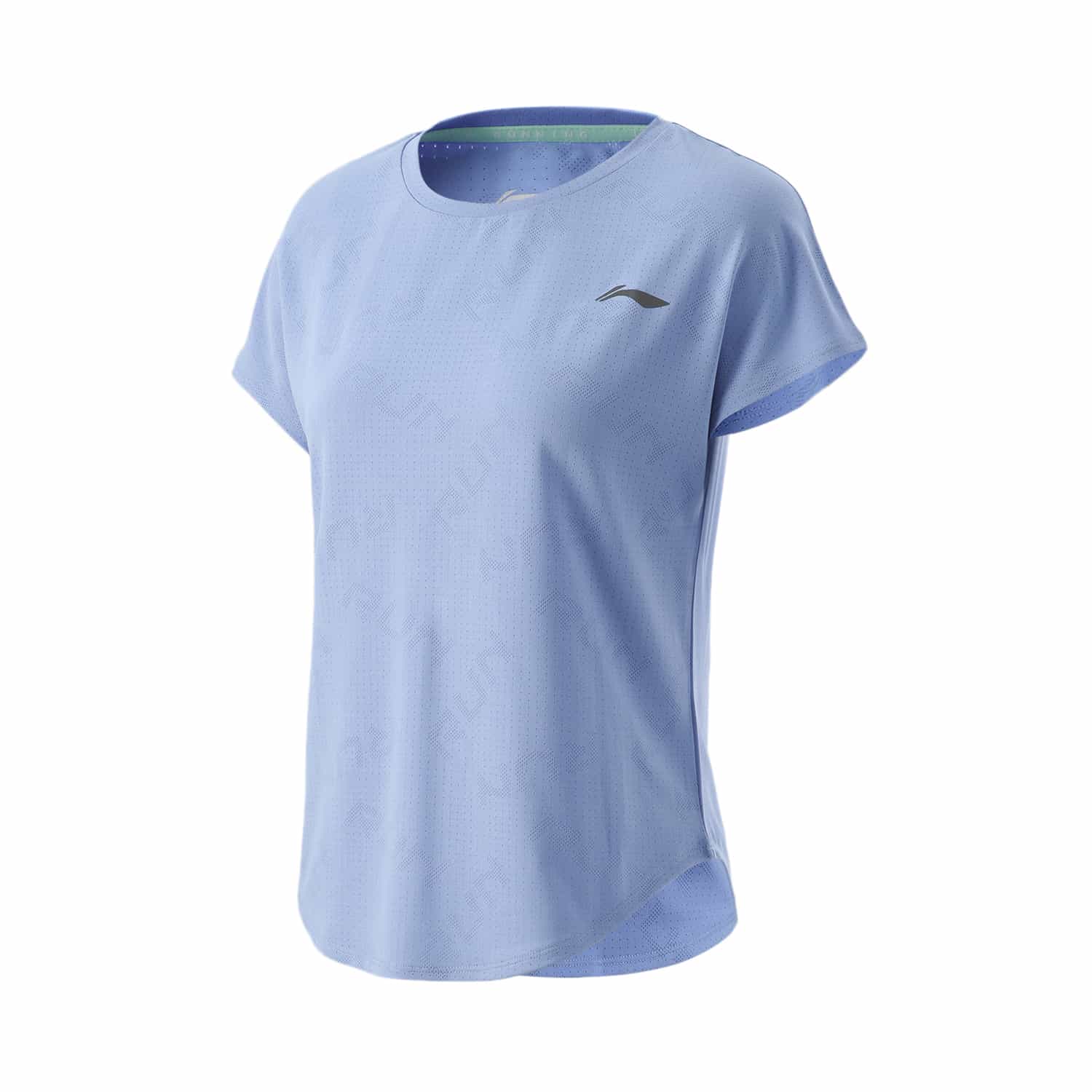 跑步系列女子排汗短T - 品藍色