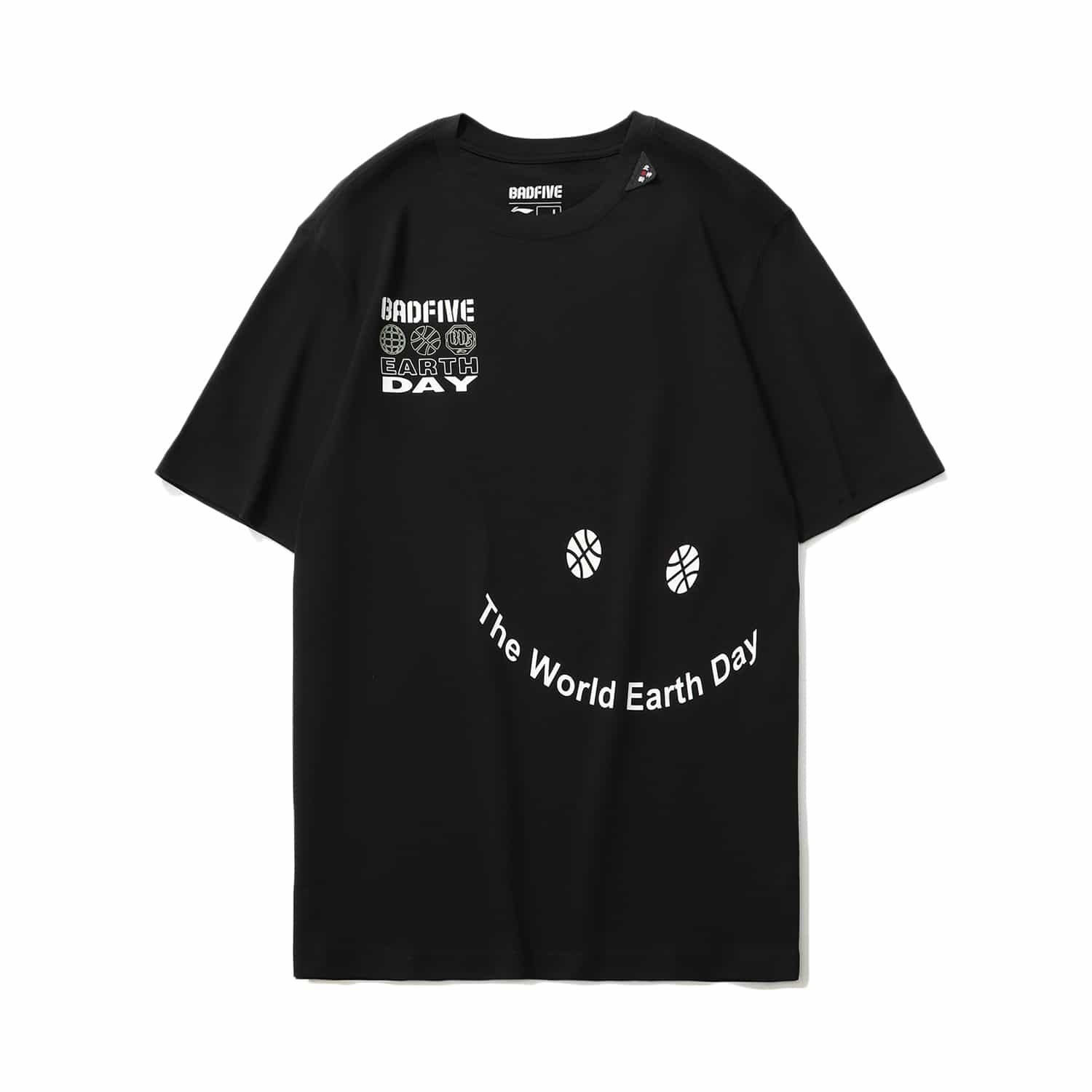 反伍BADFIVE籃球系列短袖T恤 - 黑色地球日