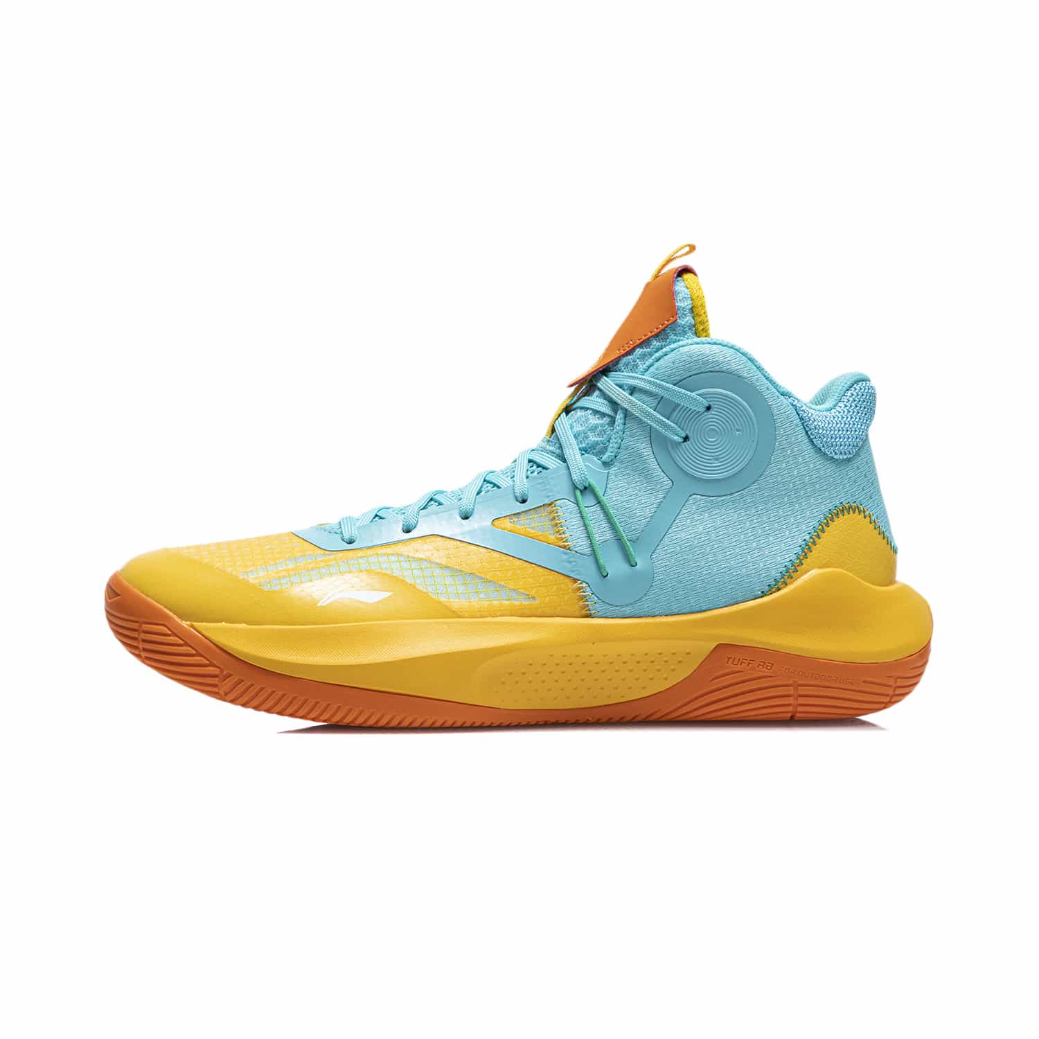 音速IX Team 中筒實戰籃球鞋 - 亮水藍/鉻黃色