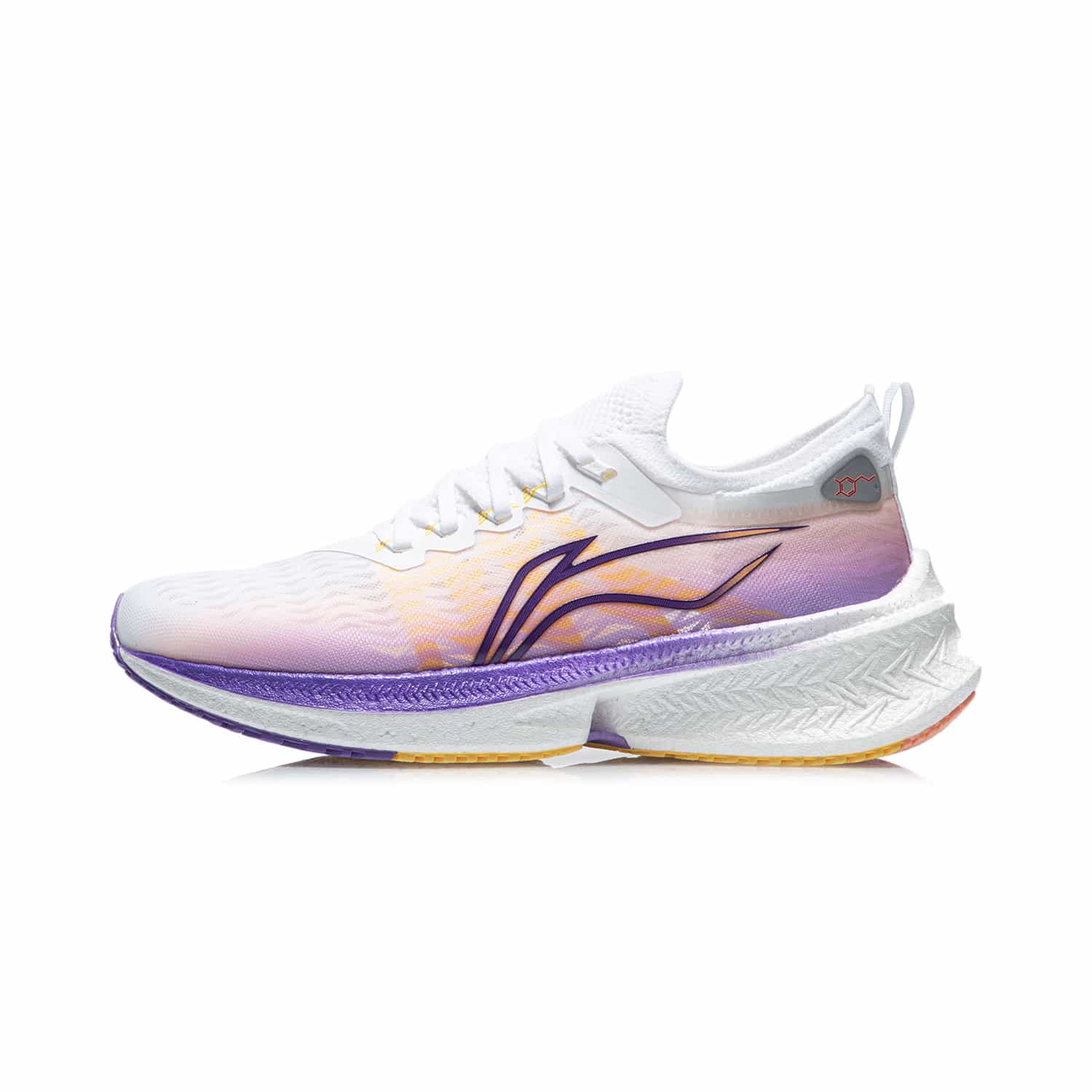 飛電Discovery女子競速跑鞋 - 標準白/螢光葡萄紫