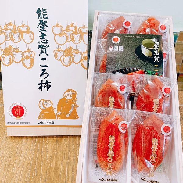 【專業農】日本 頂級原裝限量 能登志賀ころ柿 木盒柿餅 8玉