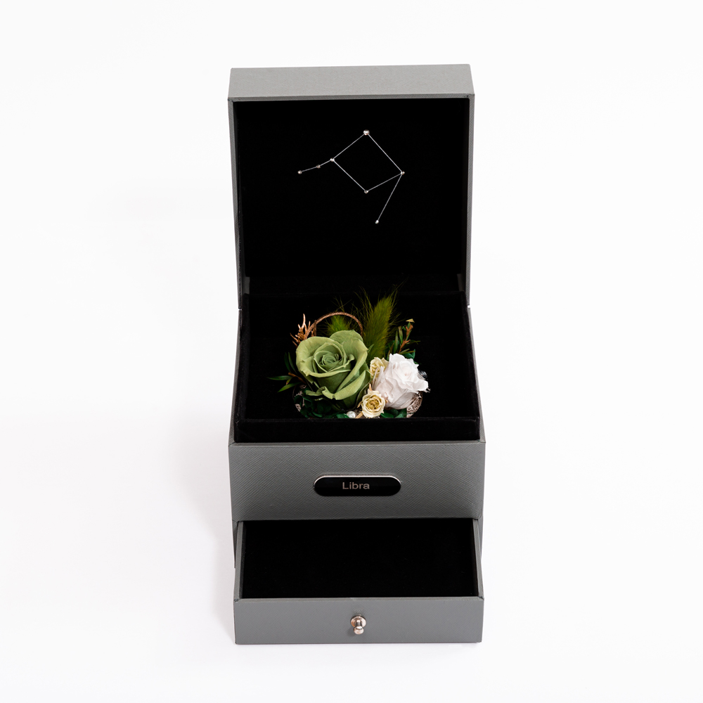 【Flower Plus】 Libra 天秤座 | 雙層永生花星座禮盒
