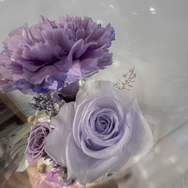 【Flower Plus】 丁香紫 | 永生乾燥花玻璃罩