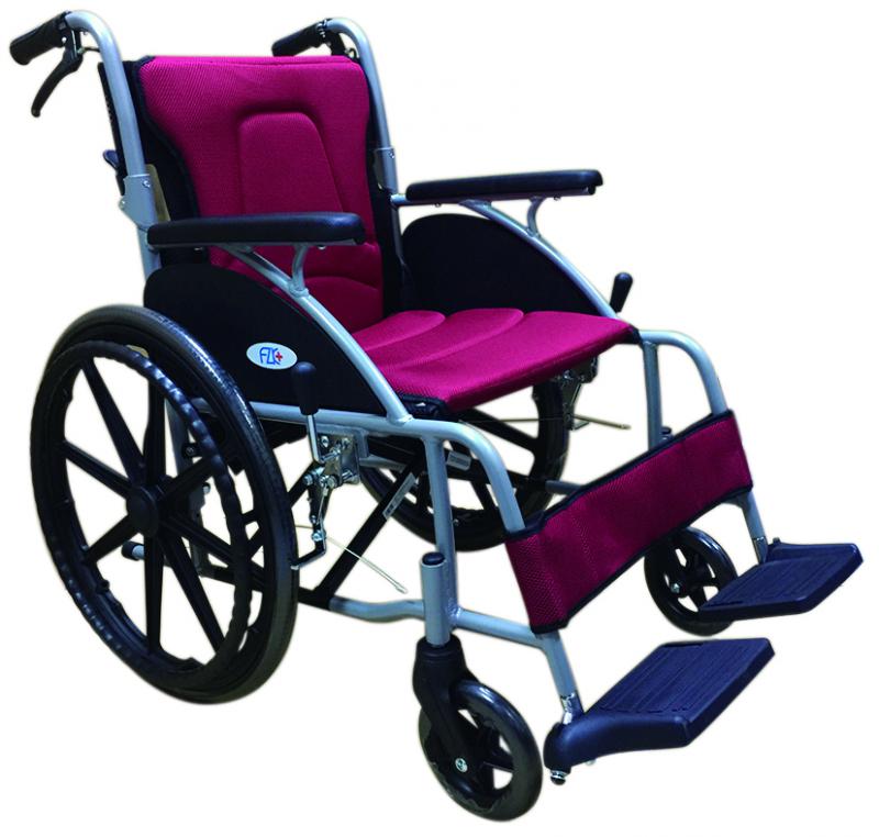 【富士康】鋁合金輕量款輪椅 中輪折背 FZK-2500