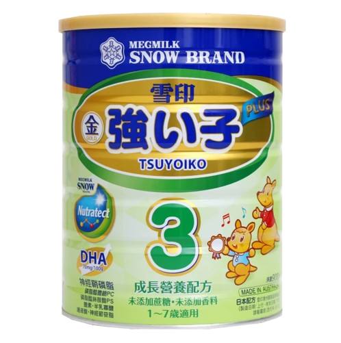 【買6罐贈1罐+贈 玩具任選】雪印 金強子_PLUS成長營養配方奶粉(3號) 900g