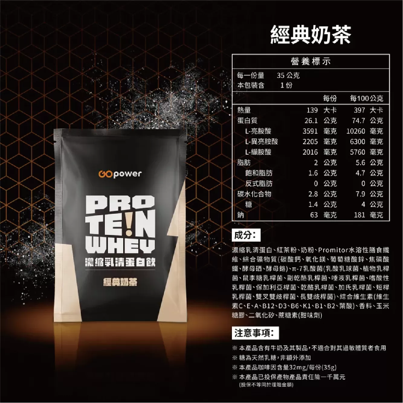 果果堅果 濃縮乳清蛋白 35g 隨身包｜高蛋白補給｜健身運動營養