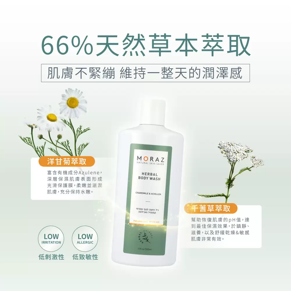 Moraz茉娜姿 草本舒緩潔淨露 500ml