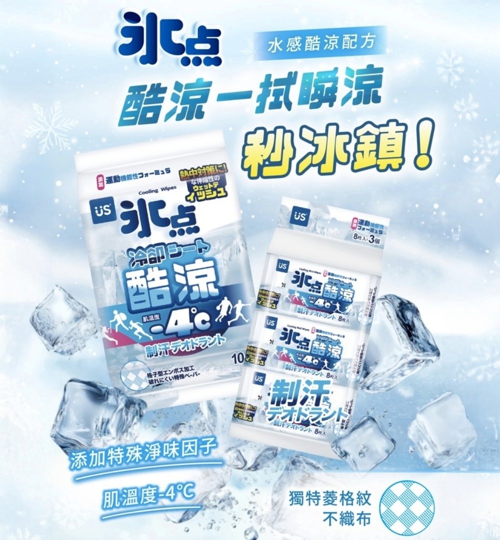 【加價購$35】冰點酷涼超迷你濕巾-8抽3入