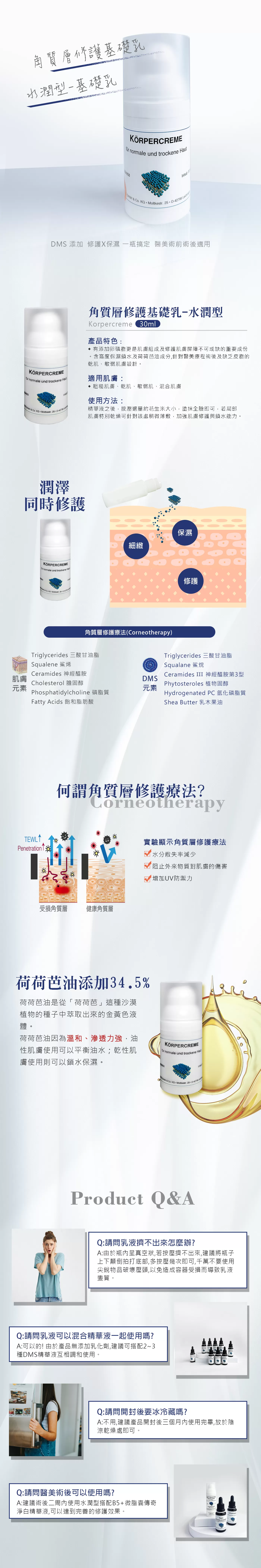 【DMS德妍思 全品項6折】德妍思 水潤型-角質層修護基礎乳 30ml