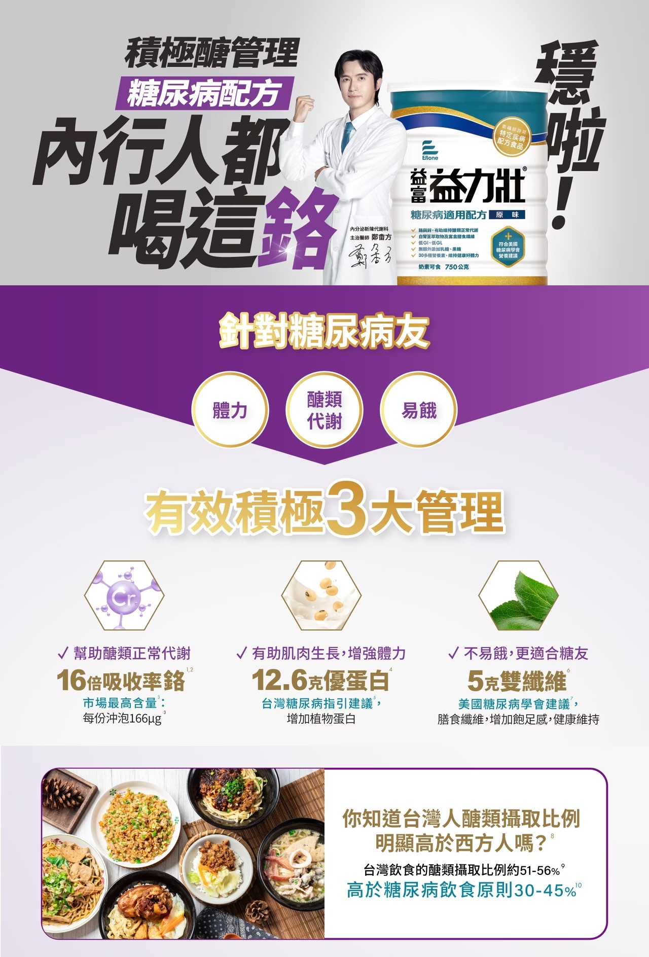 益富/益力壯糖尿病適用配方(原味) 750g