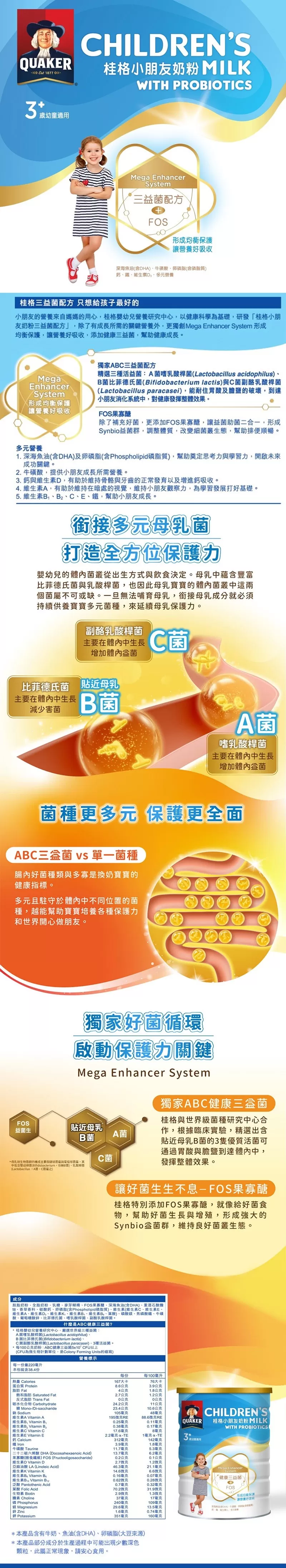 桂格 三益菌小朋友奶粉 3+歲(4號) 1.5kg/罐,桂格小朋友奶粉,4號奶粉,4號,3歲以上,小朋友奶粉