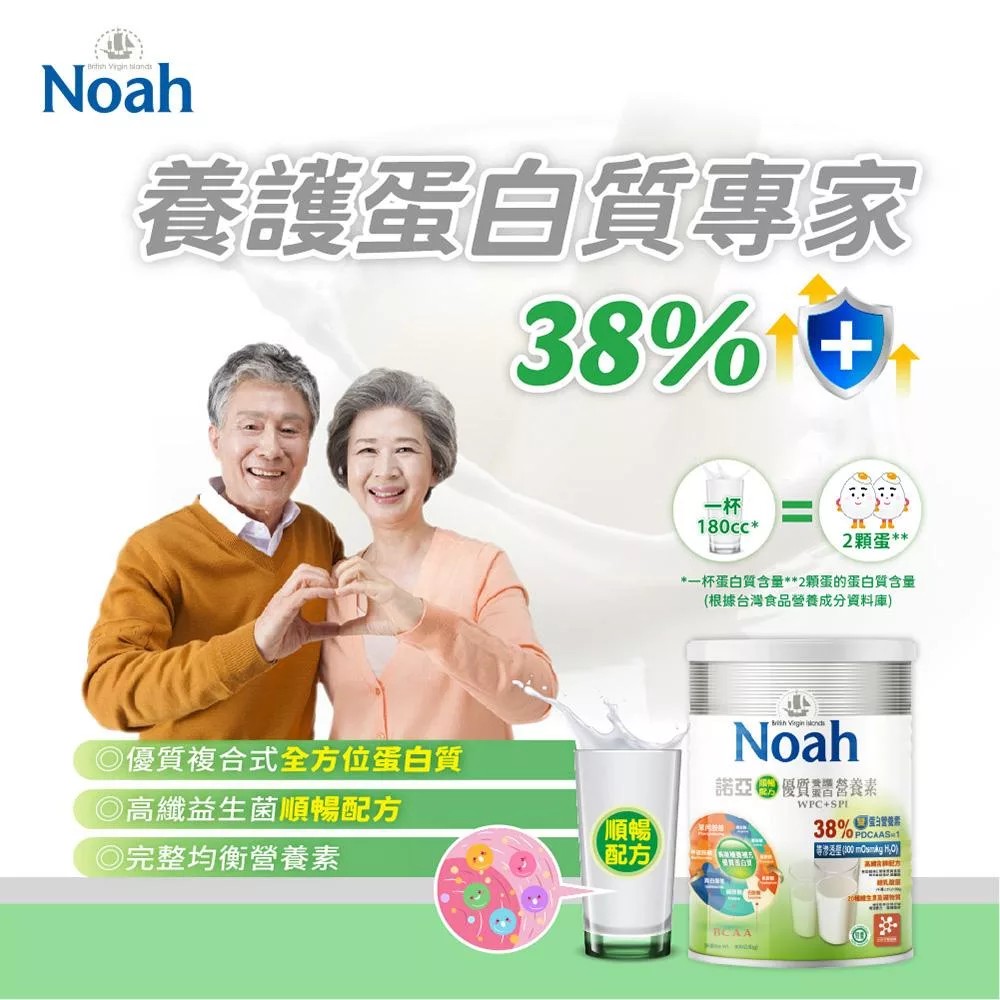 諾亞 優質養護蛋白營養素順暢配方 800g/罐,補充蛋白質,肌少症,維持肌力,增肌,普羅丁