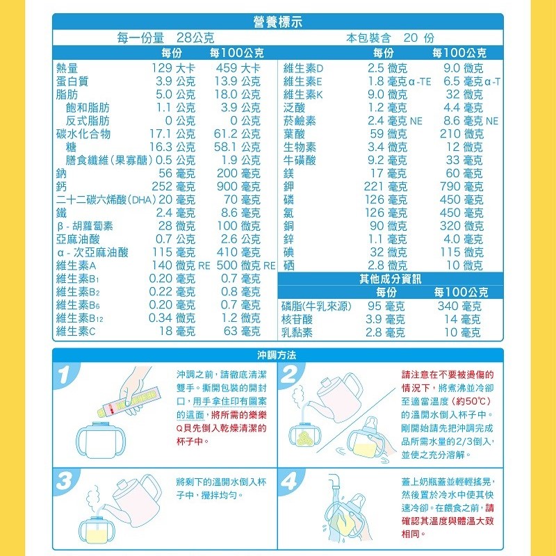 明治 樂樂Q貝 1~3歲成長配方食品 560g/盒,Q貝奶粉,樂樂,奶粉隨身包,方塊型,方塊奶粉