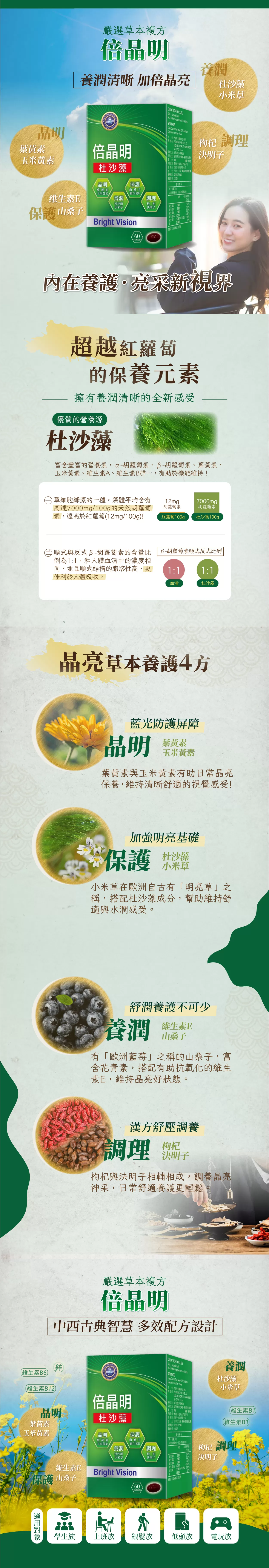 【多件優惠】倍晶明 嚴選草本複方 60粒,枸杞,小米草,山桑子,杜沙藻,維生素E