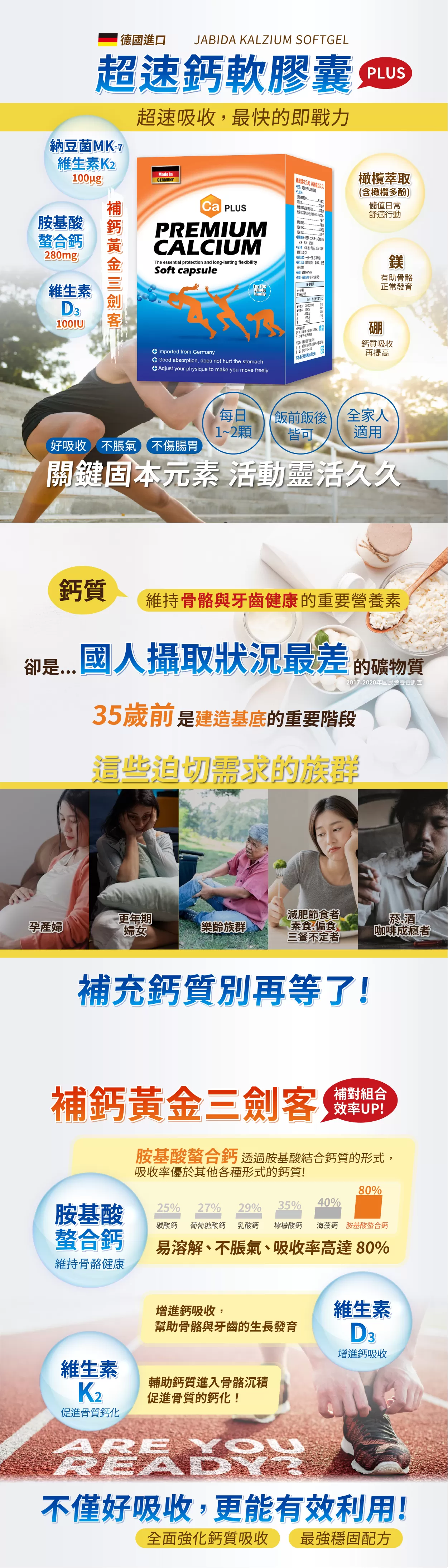 【多件優惠】超速鈣PLUS 胺基酸螯合鈣軟膠囊  60顆/盒,骨質礦化,維他命K,K2,維生素K,成人保健