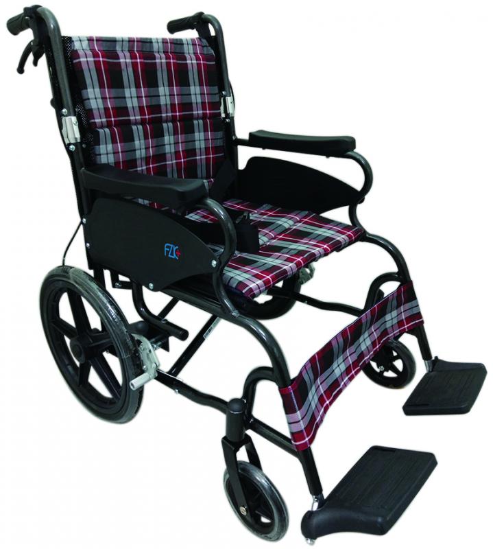 【富士康】鋁合金輕量款輪椅 小輪折背 FZK-351(安舒)