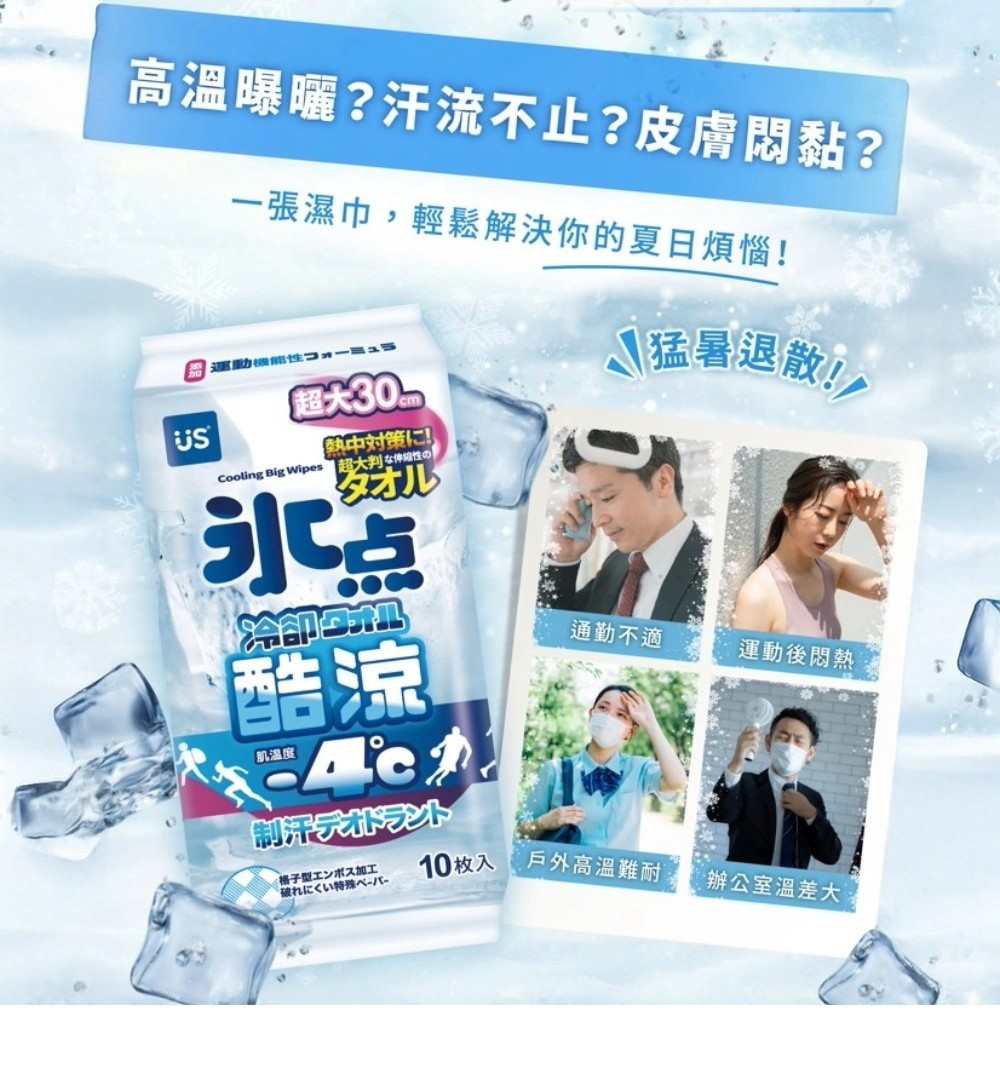【加價購$35】冰點酷涼超迷你濕巾-8抽3入