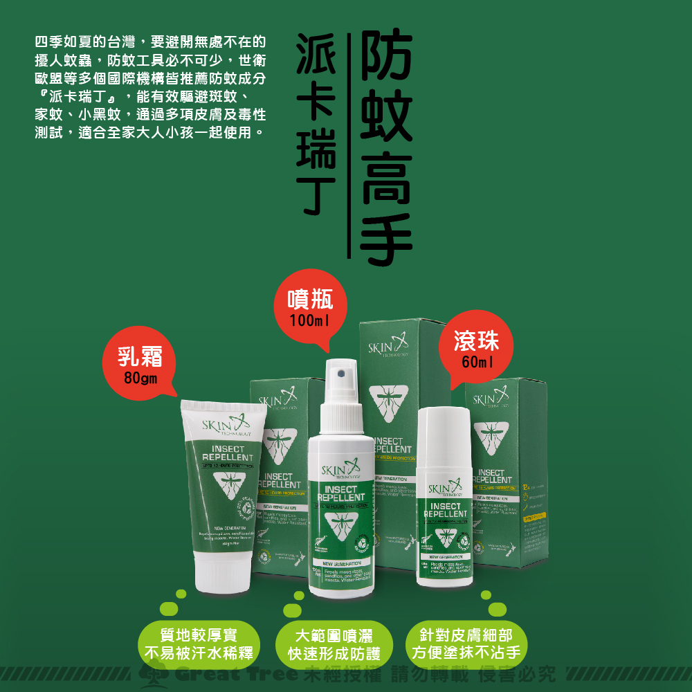 紐西蘭Skin Technology 派卡瑞丁25% 12H 長效防蚊滾珠60ml